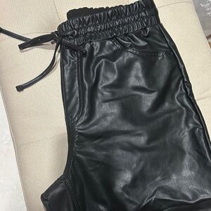 Express Black Faux Leather Pants
